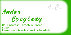 andor czegledy business card