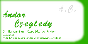 andor czegledy business card